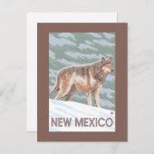 Grey Wolf StandingNew Mexico Briefkaart (Voorkant / Achterkant)