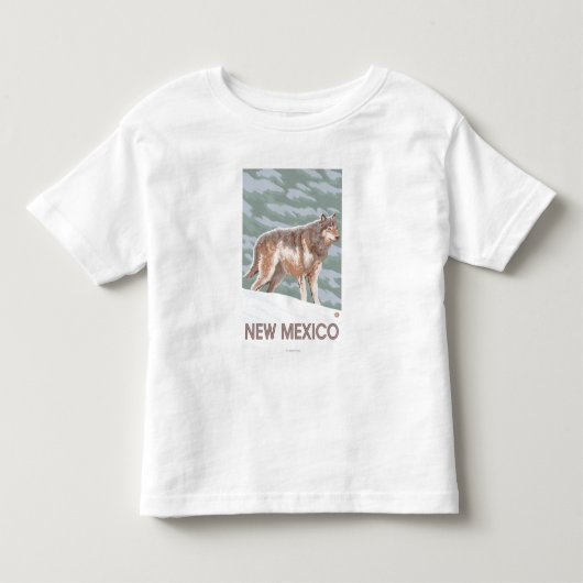 Grey Wolf StandingNew Mexico Kinder Shirts (Voorkant)