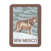 Grey Wolf StandingNew Mexico Magneet (Verticaal)