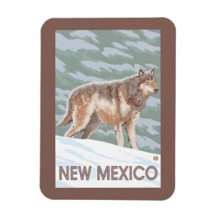 Grey Wolf StandingNew Mexico Magneet