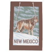 Grey Wolf StandingNew Mexico Medium Cadeauzakje (Achterkant)