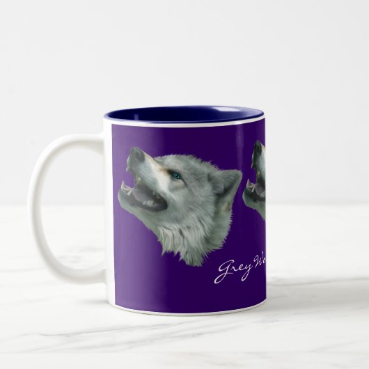 GREY WOLF SUPPORTER Wildlife Gift Mok (Links)