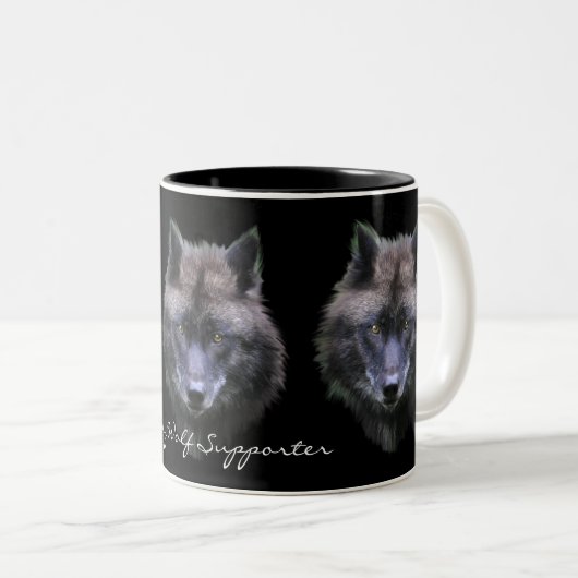 GREY WOLF SUPPORTER Wildlife Gift Mok (Voorkant rechts)