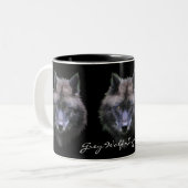 GREY WOLF SUPPORTER Wildlife Gift Mok (Voorkant links)