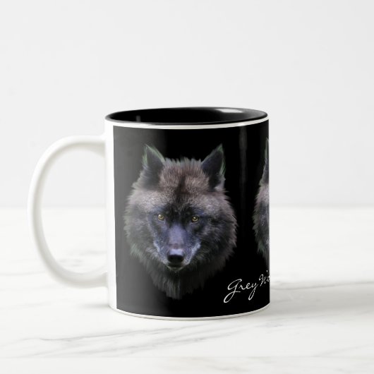 GREY WOLF SUPPORTER Wildlife Gift Mok (Links)