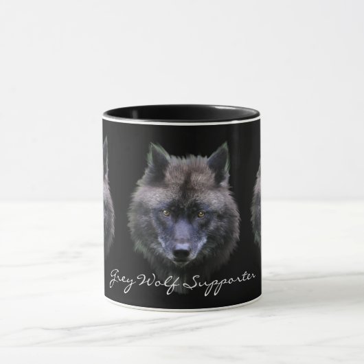 GREY WOLF SUPPORTER Wildlife Gift Mok (Midden)