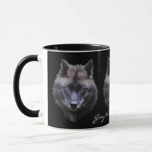GREY WOLF SUPPORTER Wildlife Gift Mok (Links)
