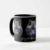 GREY WOLF SUPPORTER Wildlife Gift Mok (Voorkant links)