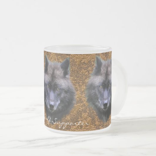 GREY WOLF SUPPORTER Wildlife Gift Mok (Voorkant rechts)