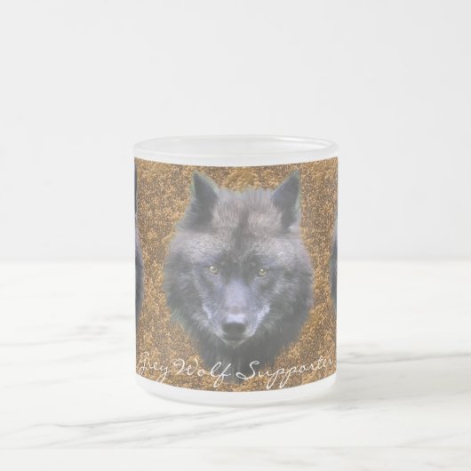 GREY WOLF SUPPORTER Wildlife Gift Mok (Center)