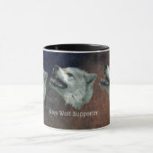 GREY WOLF SUPPORTER Wildlife Gift Mok (Midden)