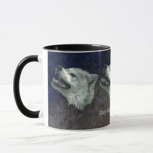 GREY WOLF SUPPORTER Wildlife Gift Mok (Links)