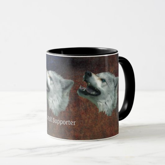 GREY WOLF SUPPORTER Wildlife Gift Mok (Voorkant rechts)