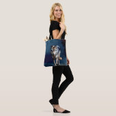 Grey Wolf Wildlife Art Tote Bag (Op model)