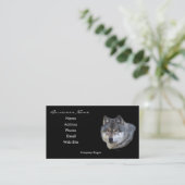 Grey Wolf Wildlife Supporter Visitekaartje (Staand voorkant)
