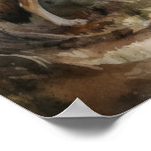 Grey Wolf Woodland Animal Art Print Poster (Hoek)