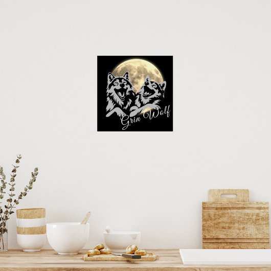 Grey Wolves "Grin Wolf" Poster (Keuken)