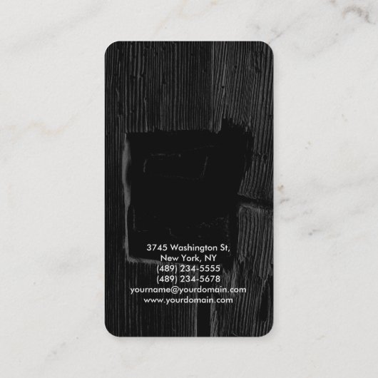 Grey Wood Creative Consultant Manager Visitekaartje (Achterkant)