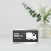 Grey Wood Logistics TransportCargo Truck Visitekaartje (Staand voorkant)