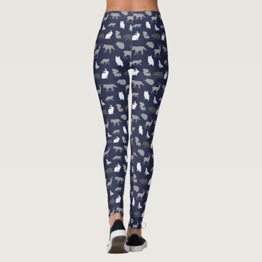 Grey Woodland Creatures Leggings (Achterkant)