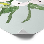 GREY WREATH FOLIAGE WATERCOLOR WEDDING WELCOME POSTER (Hoek)