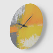 grey yellow white abstract art painting grote klok (Hoek)