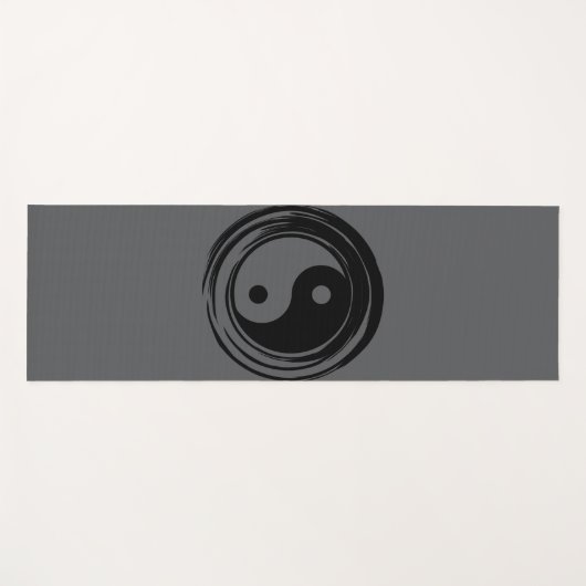Grey Ying Yang Harmony Yoga Mat (Voorkant (horizontaal))