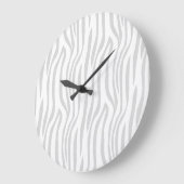  Grey Zebra Pattern Wall clock Grote Klok (Hoek)