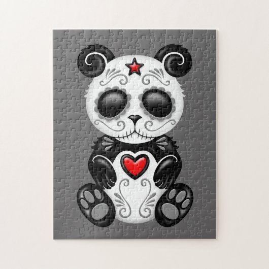 Grey Zombie Sugar Panda Legpuzzel (Verticaal)