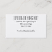 GreyChevron Modern Appointment Visitekaartje Afsprakenkaartje (Achterkant)