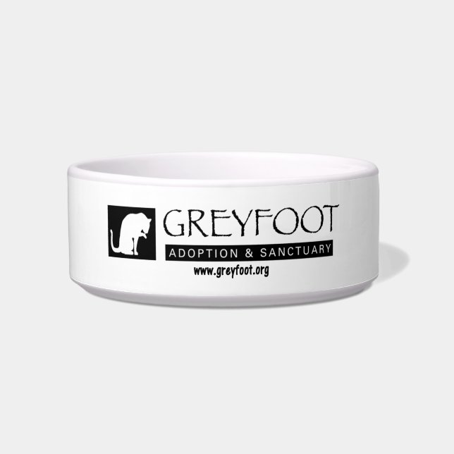Greyfoot Cat Rescue Logo Pet Bowl Voerbakje (Voorkant)