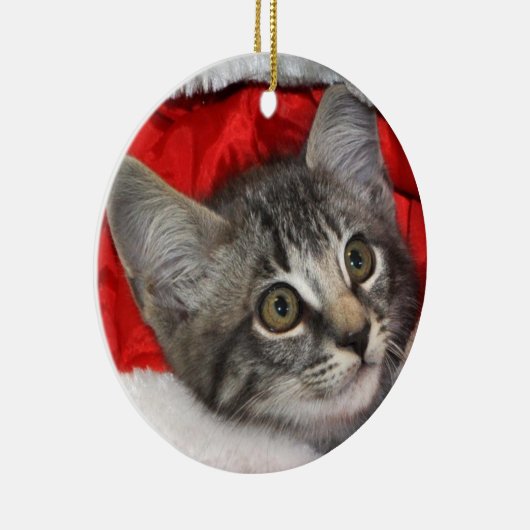 Greyfoot Cat Rescue Silver Grey Tabby Ornament (Rechts)
