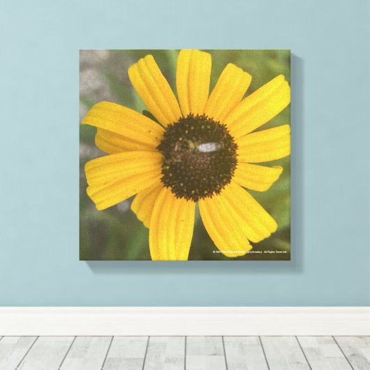 greyforaday Yellow Floral Print (Insitu (Houten vloer))