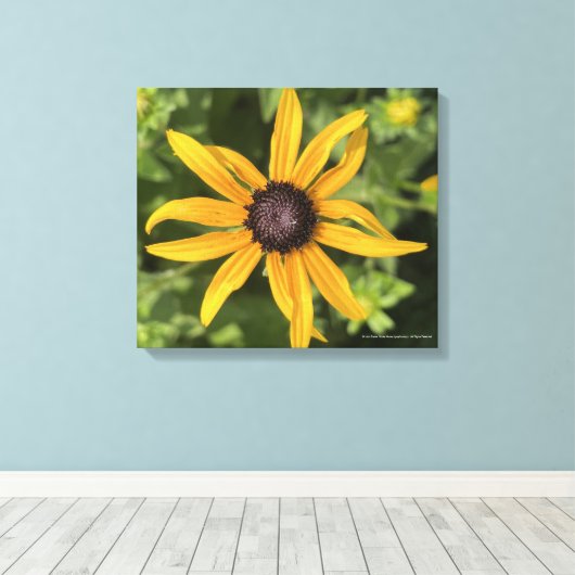 greyforaday Yellow Floral Print (Insitu (Houten vloer))