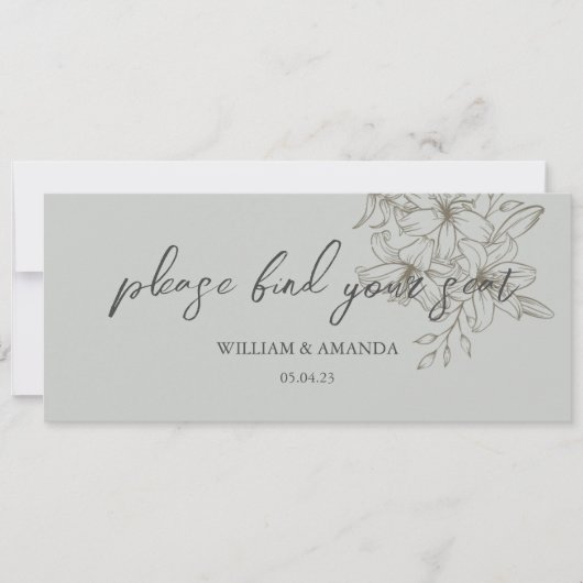 GreyGarden Delights Stoelindeling Header Grijs Kaart (Voorkant)