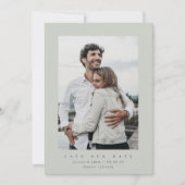 GreyGreen Ultra Minimal sparen de Datum aankondigi Save The Date (Voorkant)