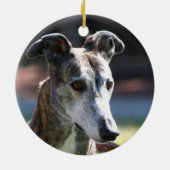 Greyhondornament Keramisch Ornament (Achterkant)