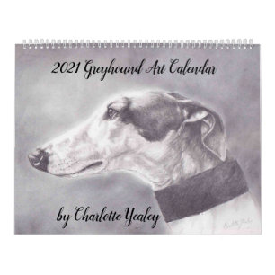 Greyhound 2021 Dog Art Calendar Kalender
