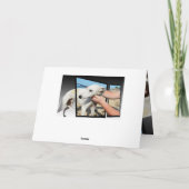 Greyhound 3D Effect Birthday Wenskaart Kaart (Achterkant)