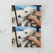 Greyhound 3D Effect Birthday Wenskaart Kaart (Binnen)