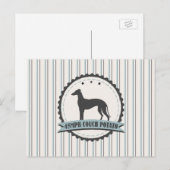 Greyhound 45 mph Racing Hound Dog Emblem Briefkaart (Voorkant / Achterkant)