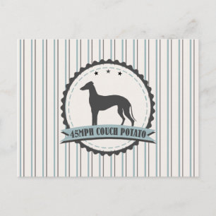 Greyhound 45 mph Racing Hound Dog Emblem Briefkaart