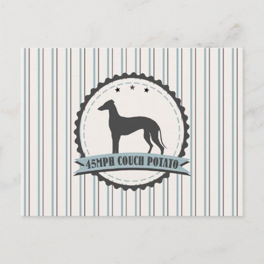 Greyhound 45 mph Racing Hound Dog Emblem Briefkaart (Voorkant)