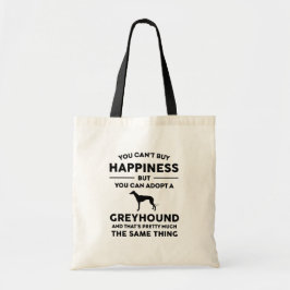 Greyhound adoptie geluk tote bag