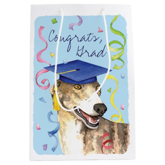 Greyhound Afstuderen Medium Cadeauzakje (Voorkant)