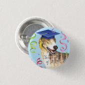 Greyhound Afstuderen Ronde Button 3,2 Cm (Voorkant /achterkant)