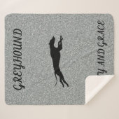 GREYHOUND "Agility and Grace" sherpa deken. Sherpa Deken (Voorkant (horizontaal))