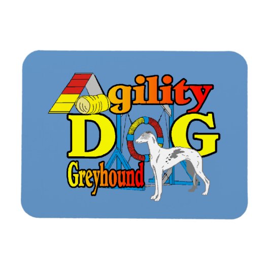 Greyhound Agility Magneet (Horizontaal)