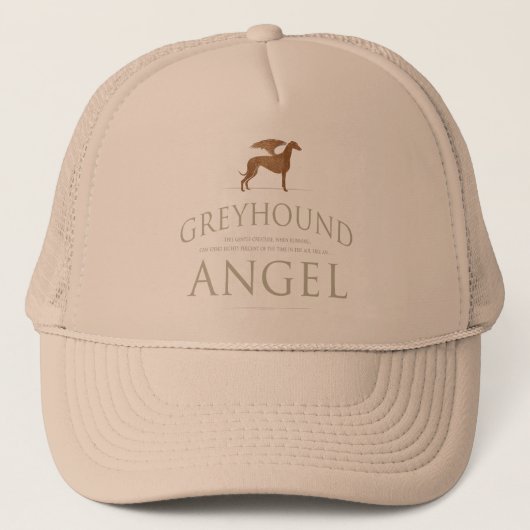 Greyhound... als een engel trucker pet (Voorkant)