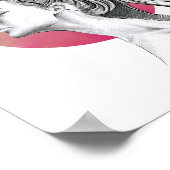 Greyhound and Woman Portrait Hondenliefhebber Eleg Poster (Hoek)